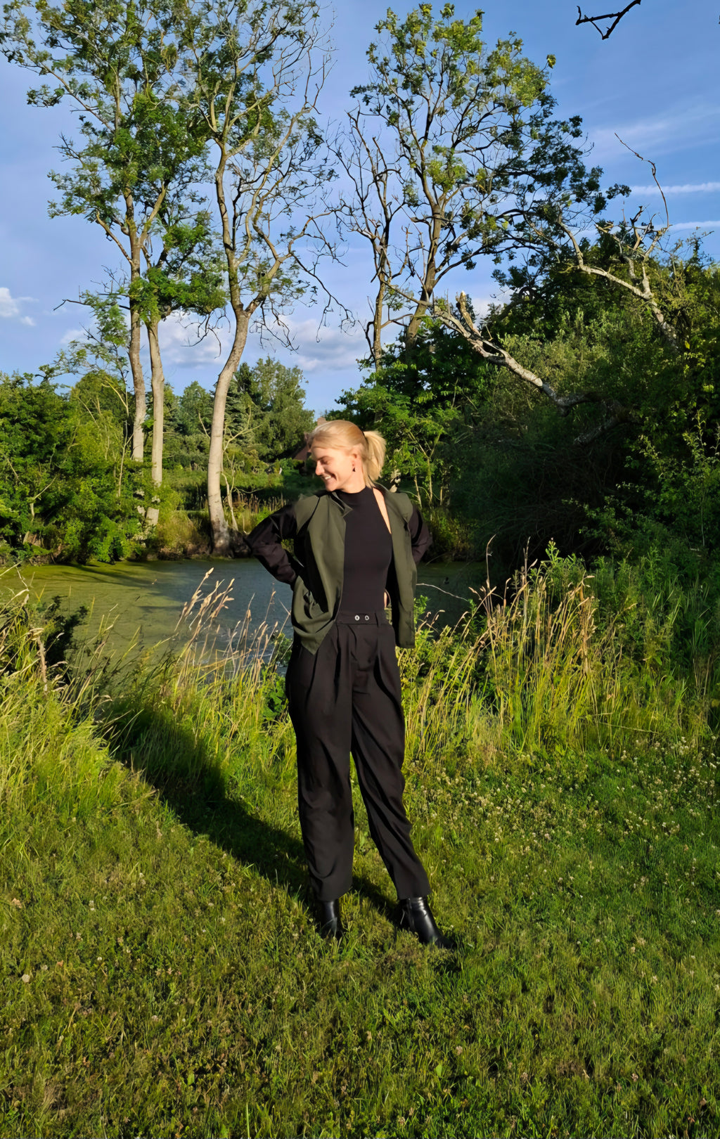 Green/black overshirt