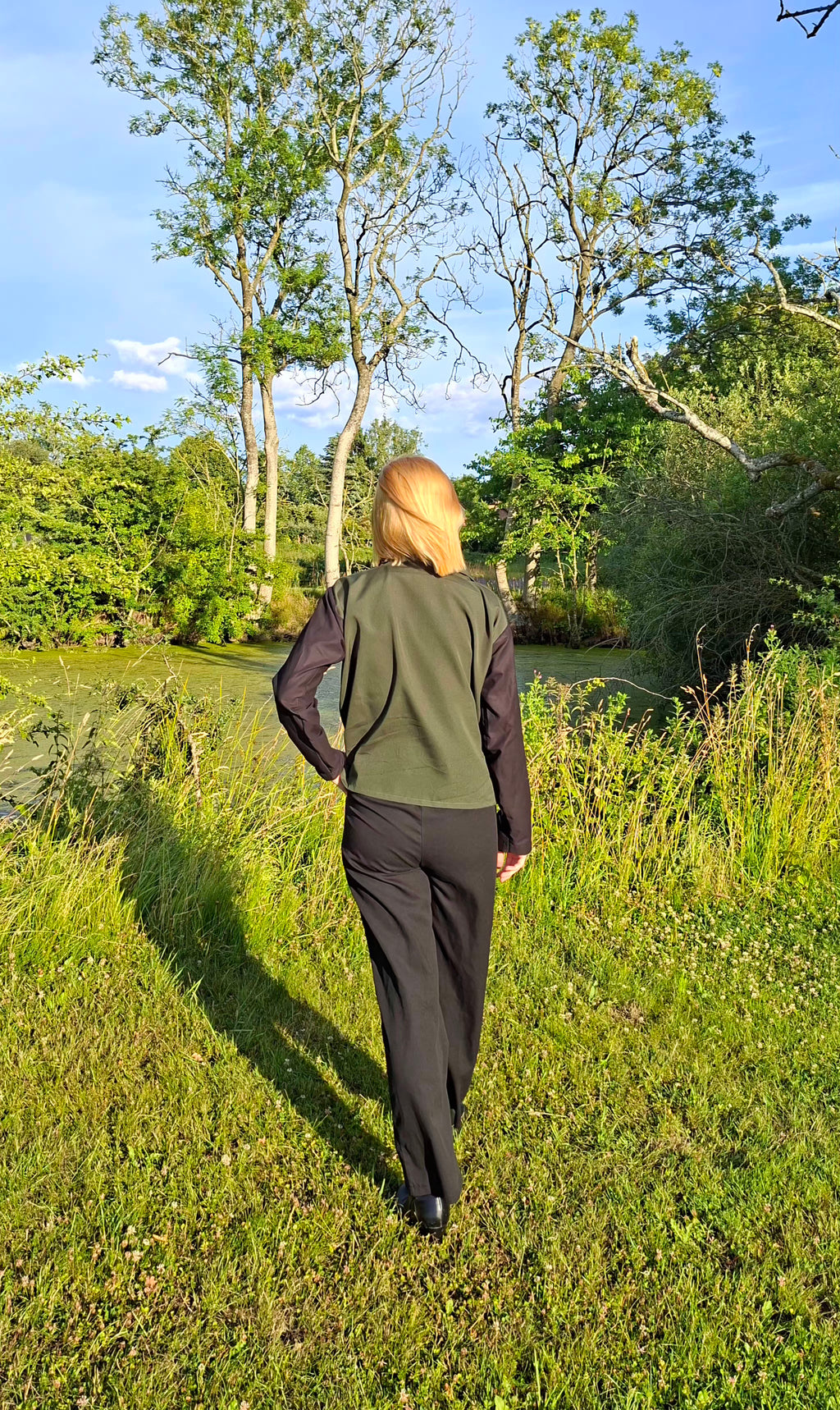 Green/black overshirt